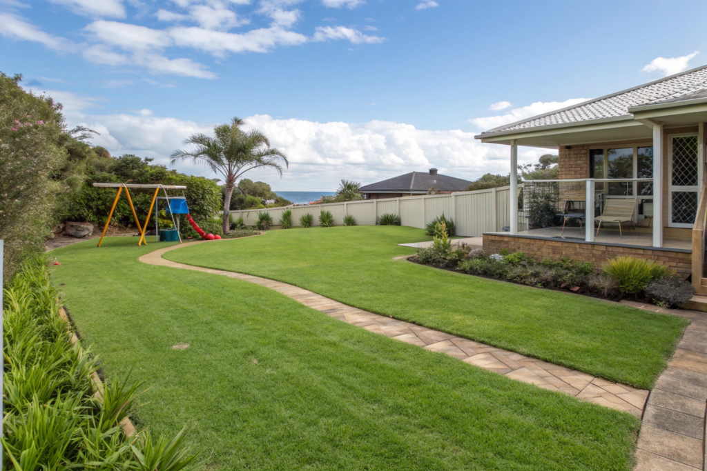 healthy green lawn on central coast residential pr