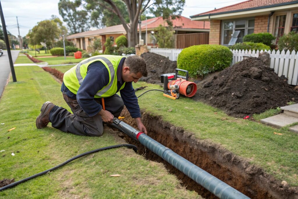 Professional drainage installation in Central Coast residential property