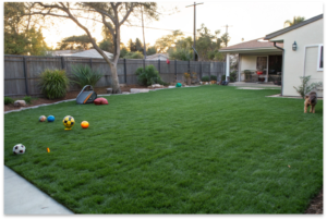 lush green buffalo grass lawn in central coast bac