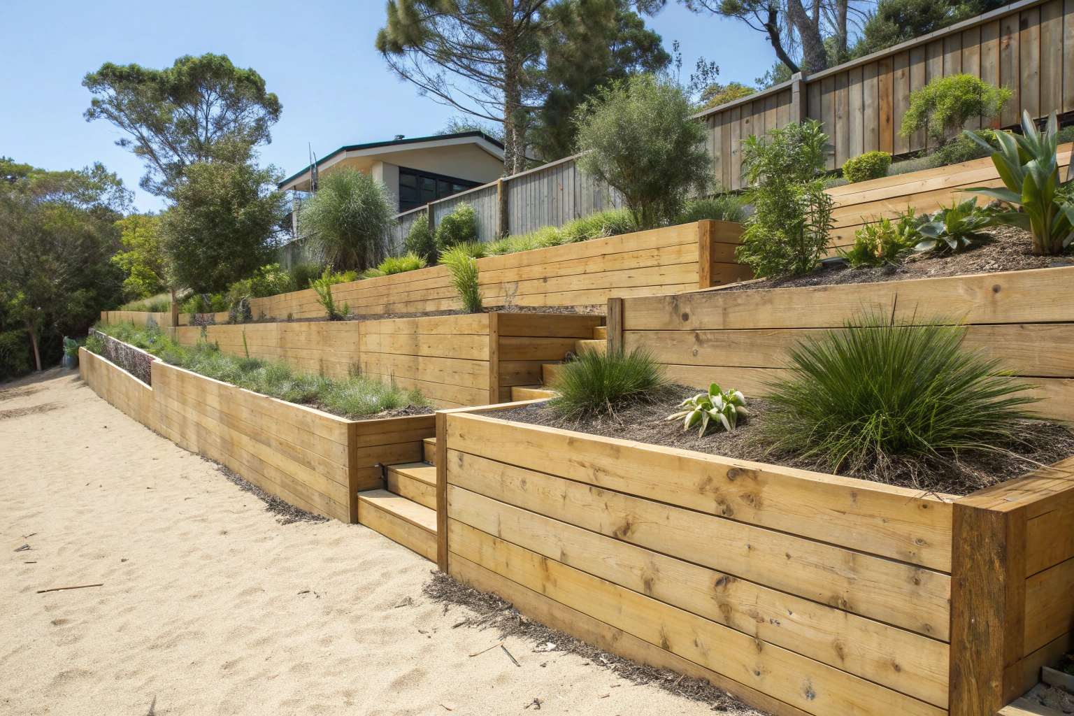 retaining wall timber options
