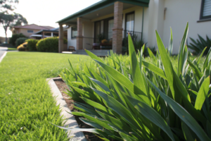 sir walter buffalo grass showing broad soft leaf