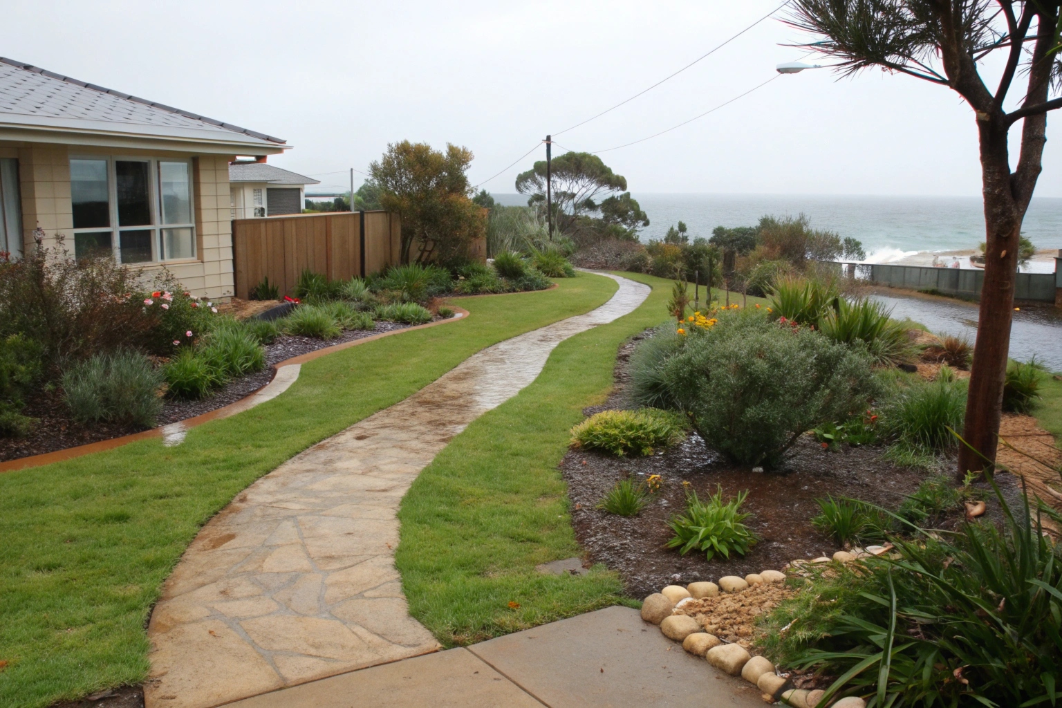 Central Coast residential property with effective stormwater management and erosion control